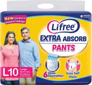 Lifree Extra Absorbent Adult Diaper Pants Large - 10 Diapers