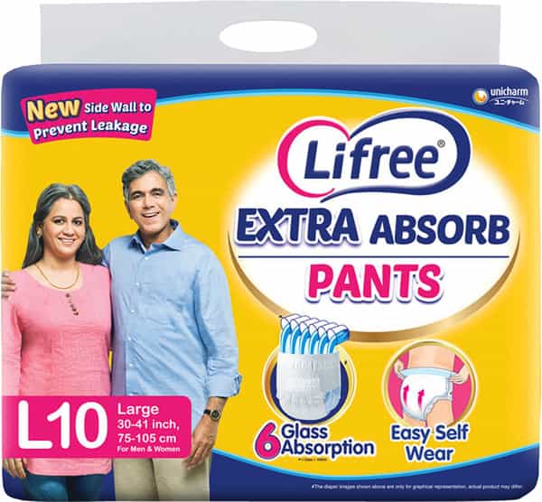 Lifree Extra Absorbent Adult Diaper Pants Large - 10 Diapers