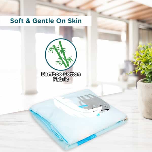 Meemee Cotton 2000 Gsm Bath Towel (Blue)