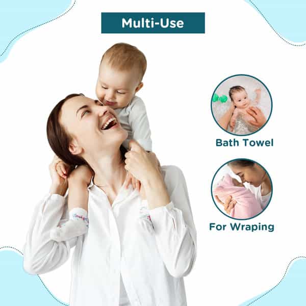 Meemee Cotton 2000 Gsm Bath Towel (Blue)