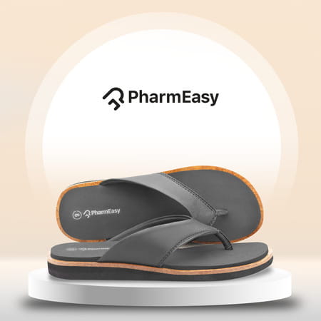 Pharmeasy Women'S Diabetic & Orthopedic Slippers - Grey - Size Uk 9