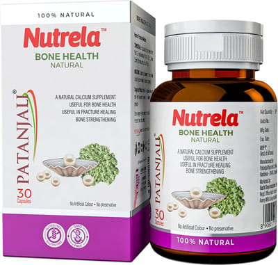 Buy PATANJALI NUTRELA BONE HEALTH NATURAL SUPPLEMENT 18G- 1 BOTTLE(30 CAPSULES) Online & Get Upto 60% OFF at PharmEasy