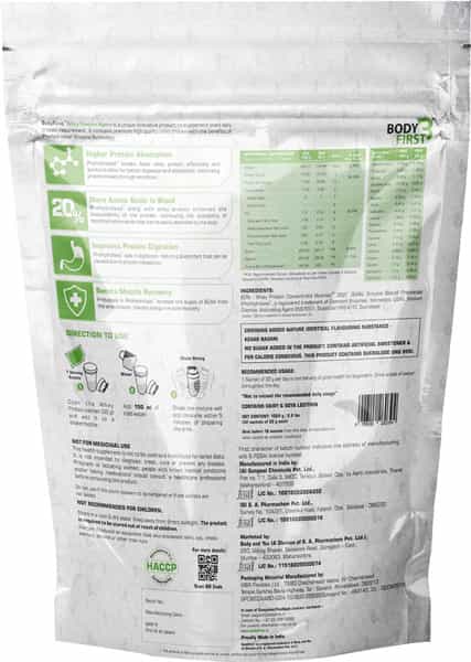Bodyfirst Whey Protein Concentrate / Hydro With Prohydrolase Kesar Badam
