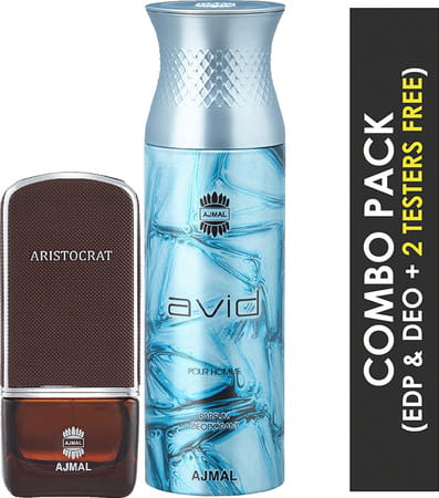 Ajmal Aristocrat Eau De Parfum 75ml Perfume For Men And Avid Homme Deodorant 200ml For Men