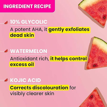 Dot & Key Watermelon 10% Glycolic Serum For Face Glowing | With Kojic | For Oily & Normal Skin 30ml