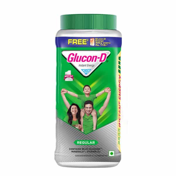 Glucon-D Regular With 3 Benefits Of Energy | Recovery | And Immunity | 1 Kg ( Get 300G Tangy Orange)