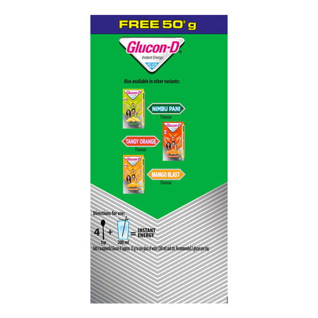 Glucon-D Regular With 3 Benefits Of Energy | Recovery | And Immunity | 1 Kg ( Get 300g Tangy Orange)