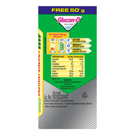 Glucon-D Regular With 3 Benefits Of Energy | Recovery | And Immunity | 1 Kg ( Get 300g Tangy Orange)