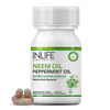 Inlife Neem Oil 350Mg With Peppermint Oil 150Mg For Digestive Health & Skin - 60 Vegetarian Capsules