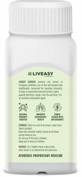 Liveasy Herbals Guduchi 250Mg Bottle Of 60 Tablets