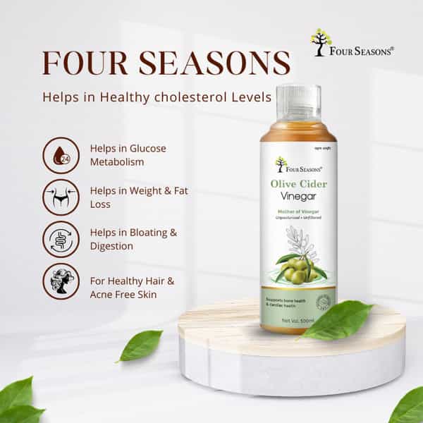 Four Seasons Olive Cider Vinegar 500Ml | Zaitoon Ka Sirka | Daily Dose Of Wellness - Pure & Natural