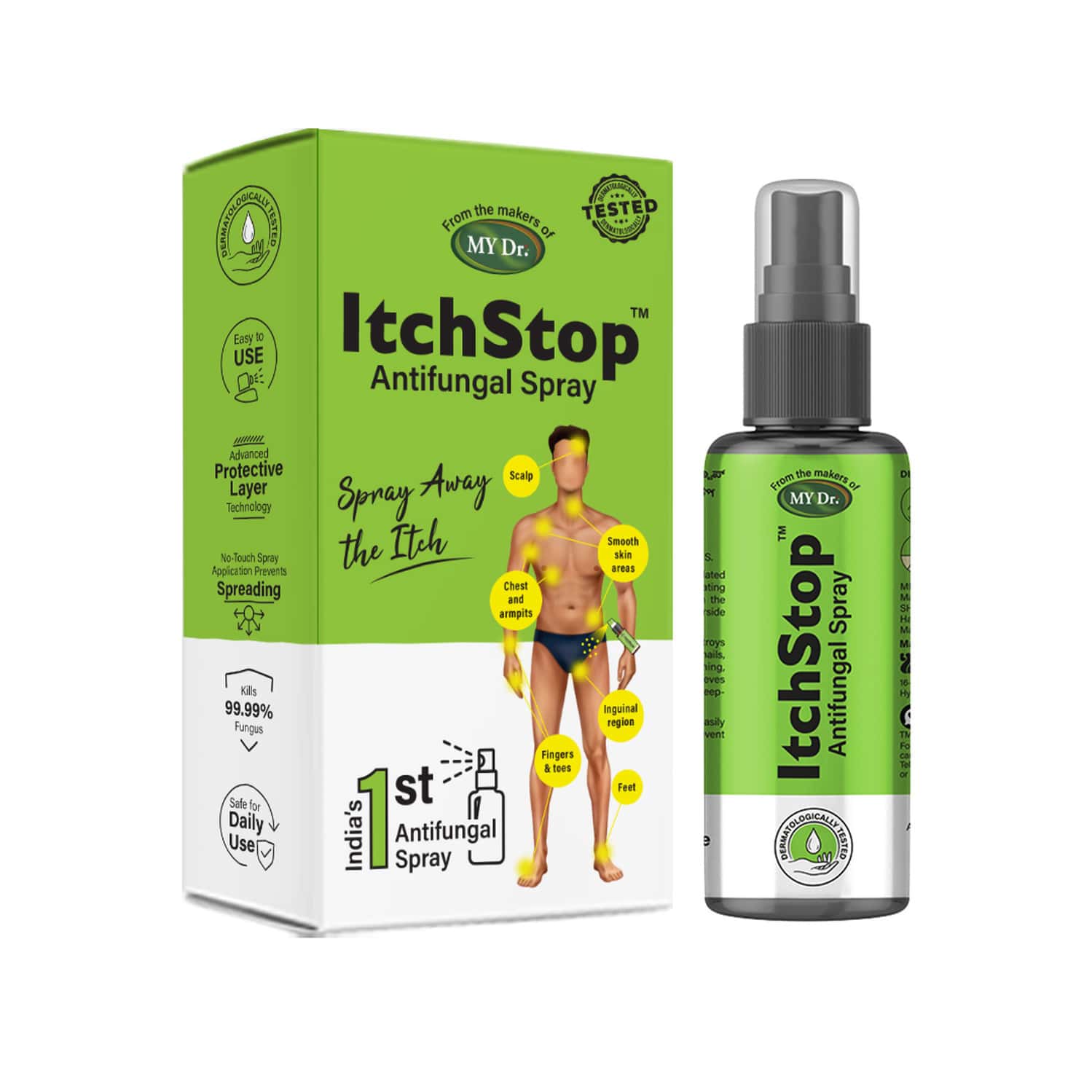 Itchstop Ayurvedic Antifungal Spray For Men & Women 35ml Pack Of 1