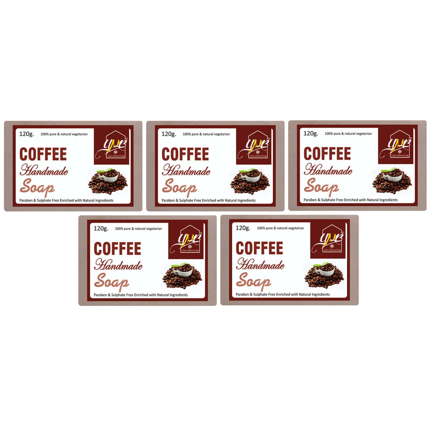 Ynb Yours Natural Buddy Organic Coconut Milk & Honey Handmade Soap 120g (pack Of 5)