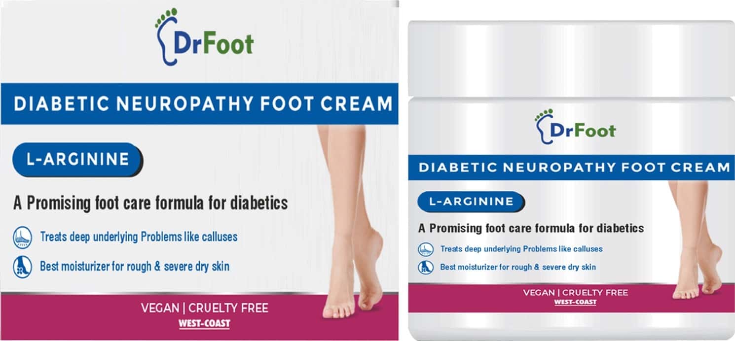Dr Foot Diabetic Neuropathy Foot Cream L-Arginine & Dimethicone Improves Blood Circulation-100gm