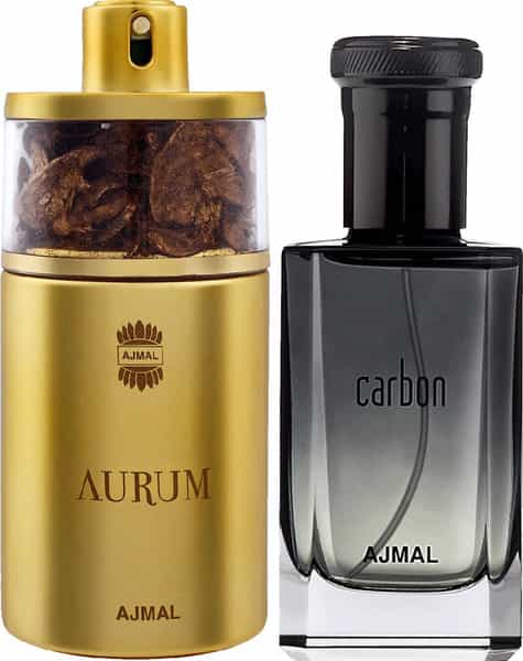 Ajmal Aurum Eau De Parfum 75Ml Perfume For Women And Carbon Eau De Parfum 100Ml Perfume For Men