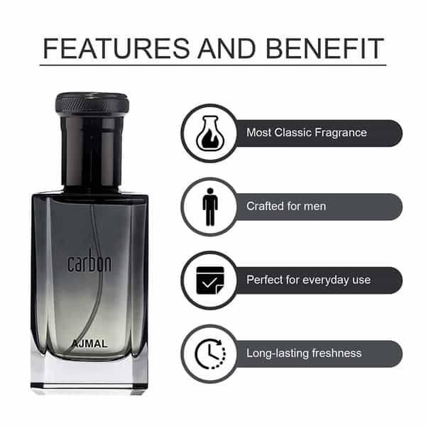 Ajmal Aurum Eau De Parfum 75Ml Perfume For Women And Carbon Eau De Parfum 100Ml Perfume For Men