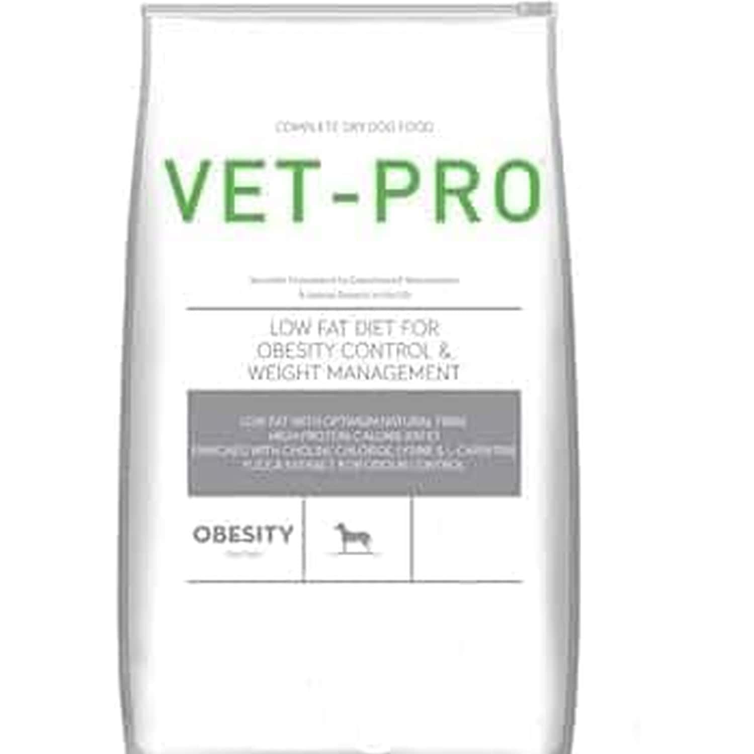 Vet Pro Low Fat Dry Dog Food For Obesity Control And Weight Management | 3kg