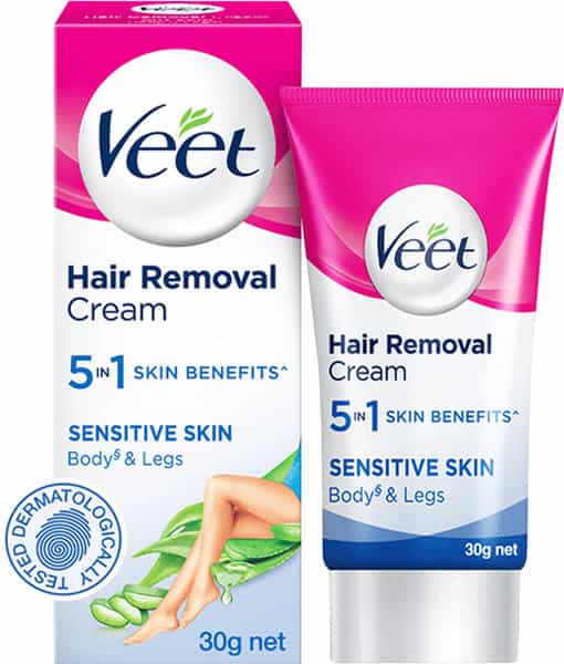 Veet Hair Removal Cream For Sensitive Skin Body And Legs 30Gm