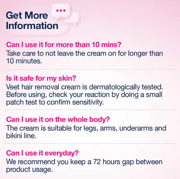 Veet Hair Removal Cream For Sensitive Skin Body And Legs 30Gm