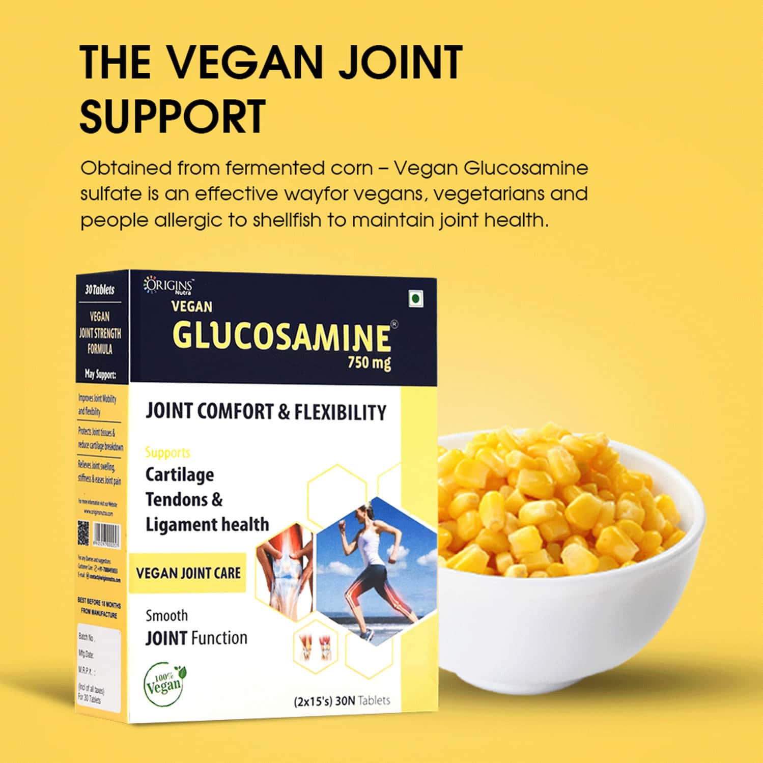 Buy ORIGINS NUTRA VEGAN GLUCOSAMINE COMPLETE JOINT SUPPORT (30 TABLETS