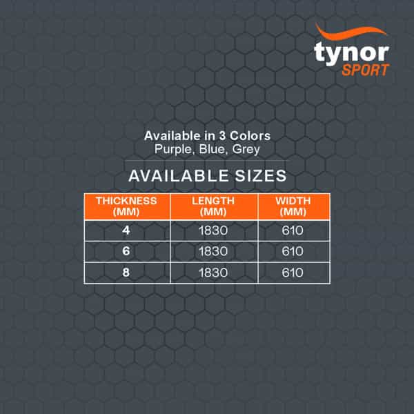 Tynor Yoga Mat Eva Purple 6Mm 1 Unit