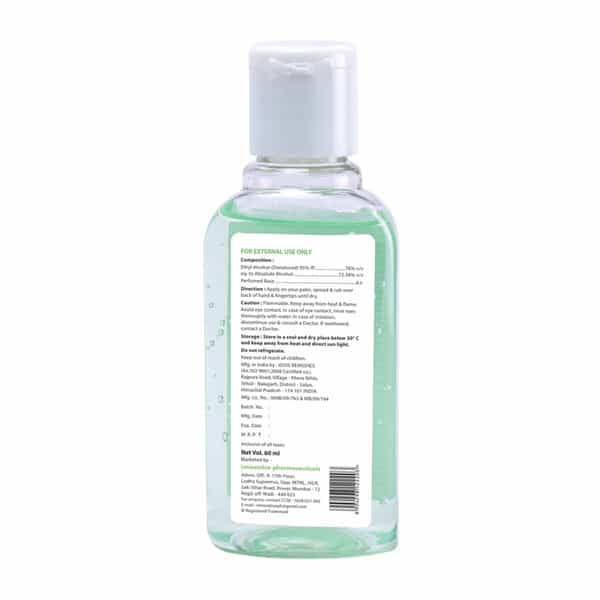Maxisoft Green Apple Hand Sanitizer Gel | Aloe Vera Lemon & Neem (60 Ml Pack Of 12)