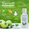 Maxisoft Green Apple Hand Sanitizer Gel | Aloe Vera Lemon & Neem (60 Ml Pack Of 12)