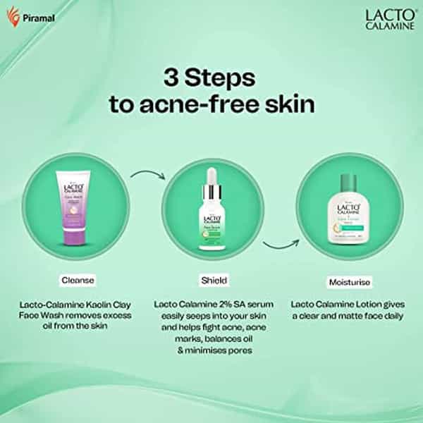 Lacto Calamine 2% Salicylic Acid Face Serum| Reduces Acne Marks| 30 Ml X Pack Of 2