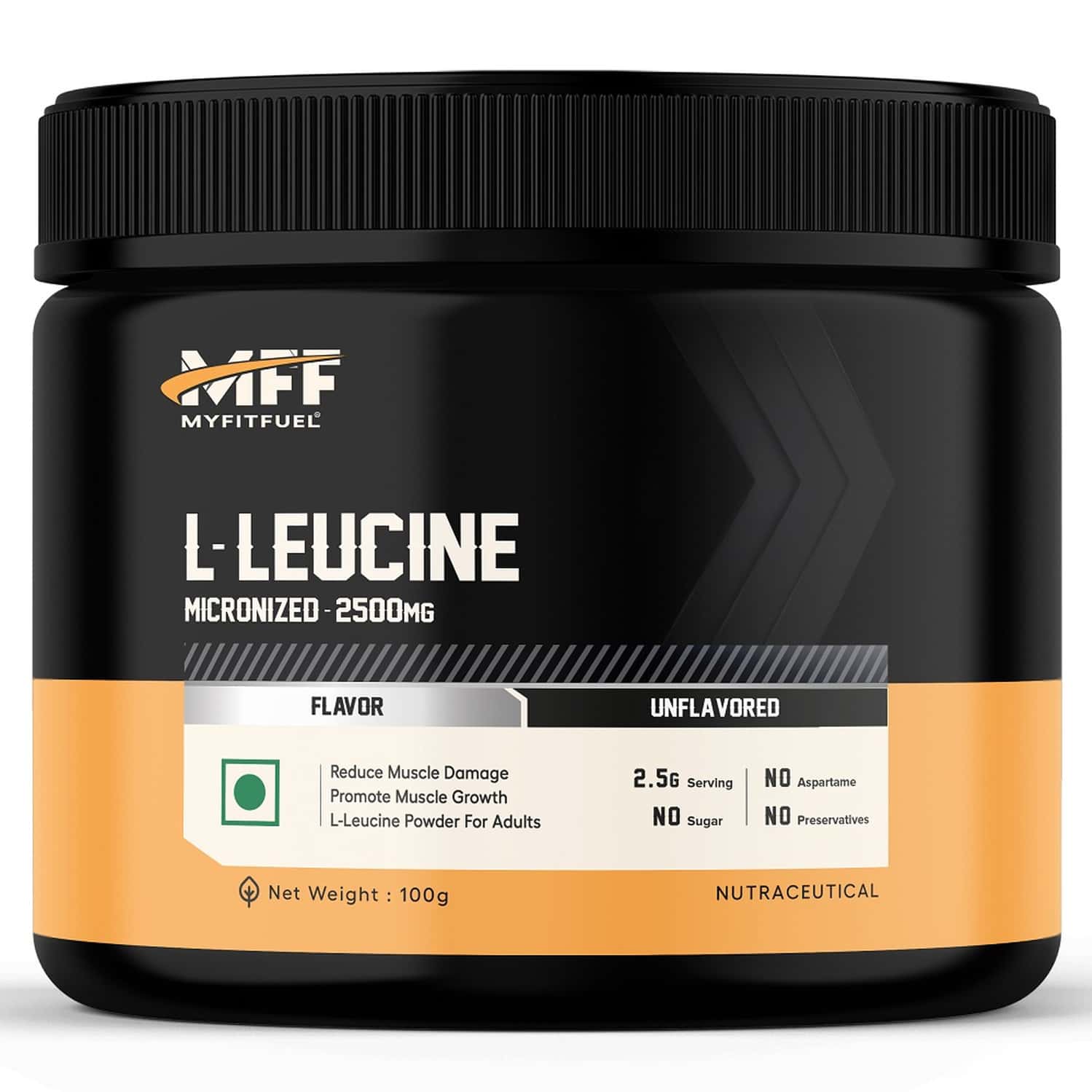 Myfitfuel L-leucine (.22 Lbs) 100 Gm (unflavored)| Amino Acid