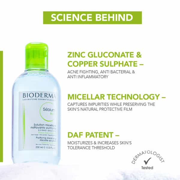 Bioderma Sebium H2o Purifying Cleansing Micellaire Solution 250Ml