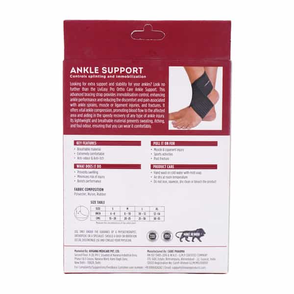 Liveasy Pro Ortho Care Ankle Support - Xl