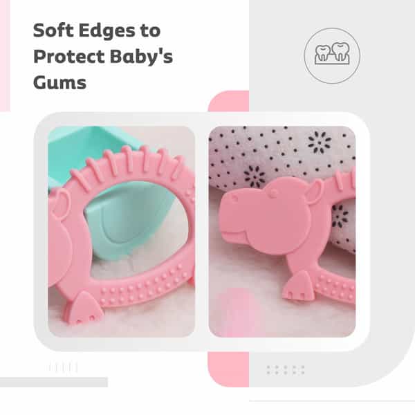 R For Rabbit Tiny Bites Safari - Elephant Blue + Hippo Pink (Pack Of 2)