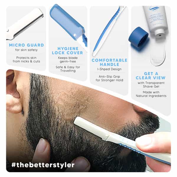 Letsshave Pro Styler For Men | Beard Shaper | Reusable | 60 Days Of Styling - Pack Of 3