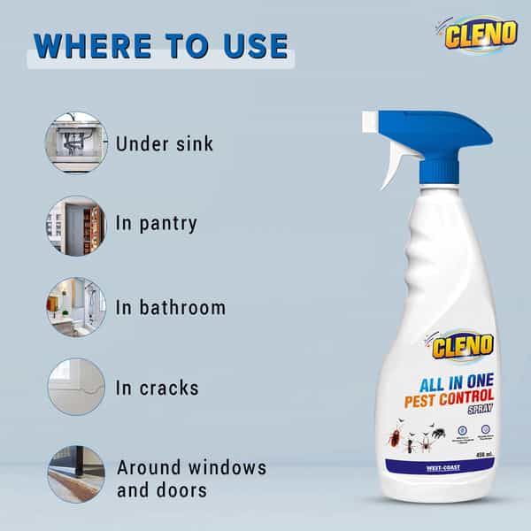 Cleno All In One Pest Control Spray 450 Ml (Ready To Use)