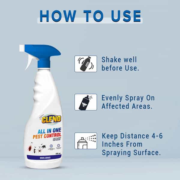 Cleno All In One Pest Control Spray 450 Ml (Ready To Use)