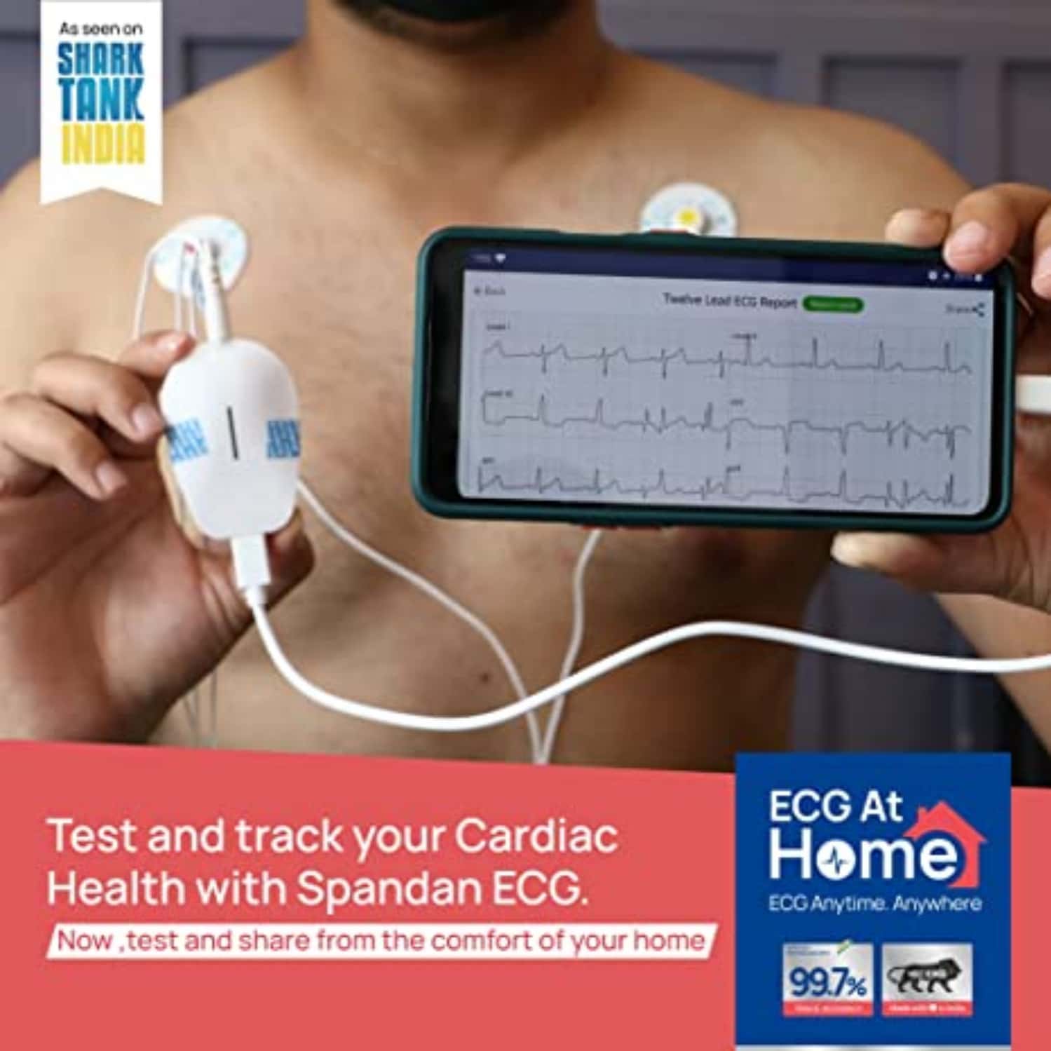 Buy SPANDAN PORTABLE 12 LEAD ECG DEVICE ECG IN 10 SECONDS POCKET