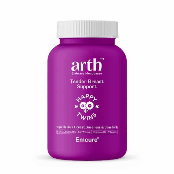 Arth Tender Breast Support 1000Mg For Women Over 40 Years Having Menopause Symptoms 60 Veg Capsules