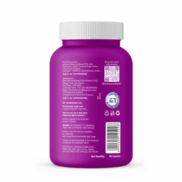 Arth Tender Breast Support 1000Mg For Women Over 40 Years Having Menopause Symptoms 60 Veg Capsules