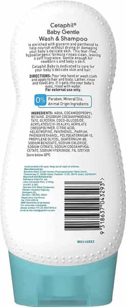 Cetaphil Baby Gentle Wash & Shampoo | Tear & Soap Free | 230 Ml | Pack Of 2