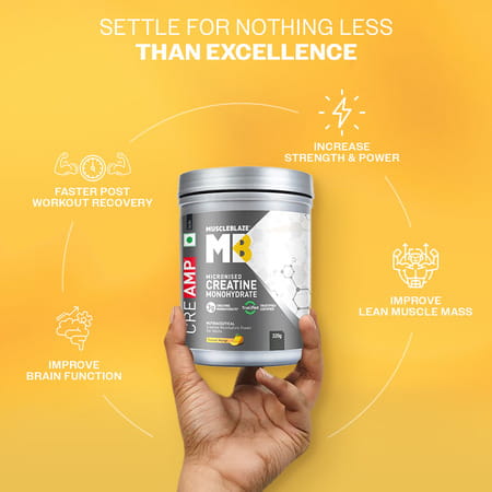 Muscleblaze Creatine Monohydrate Creamp With Creabsorb (Sunset Mango 280g - 62 Servings)
