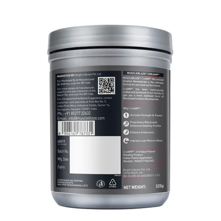 Muscleblaze Creatine Monohydrate Creamp With Creabsorb (Sunset Mango 280g - 62 Servings)