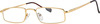 Klar Eye Full Rim Rectangle Reading Glasses Men And Women Powers +0.75 To +3.50 0.75 Power Gold