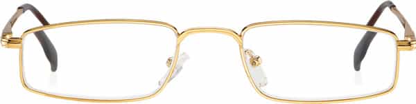 Klar Eye Full Rim Rectangle Reading Glasses Men And Women Powers +0.75 To +3.50 0.75 Power Gold