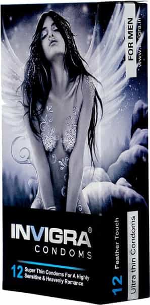 Invigra Feather Touch Condoms - 12 Condoms