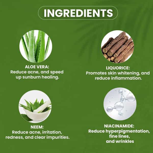 Sheopal's Aloe Vera & Neem Face Wash For Acne-Prone Skin Care | 100Ml