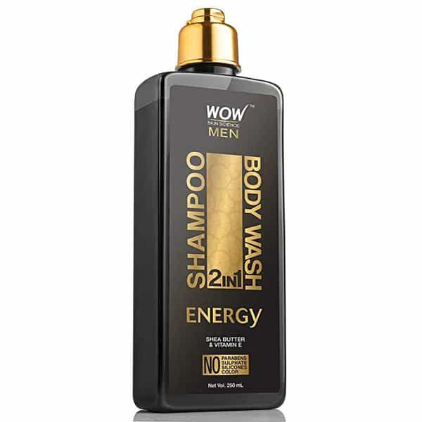 Wow Skin Science Energy 2-In-1 Shampoo + Body Wash - No Parabens | Sulphate | Silicones (250 Ml)