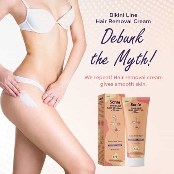 Sanfe Lotus Milk Bikniline Hair Removal Cream - 100 Gm