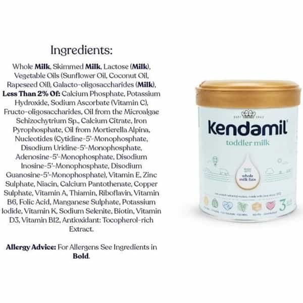Kendamil Classic Stage 3 | Toddler Whole Milk Formula 800 G