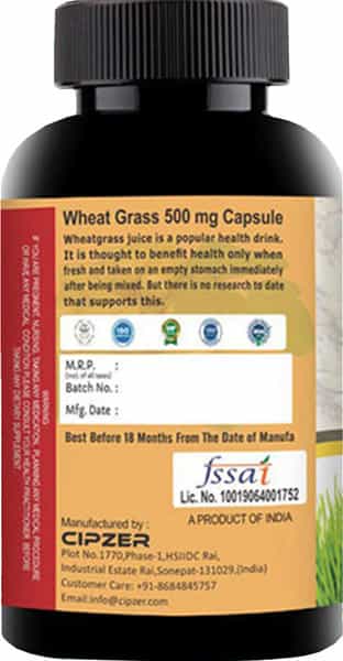 Cipzer Wheat Grass Capsule 60