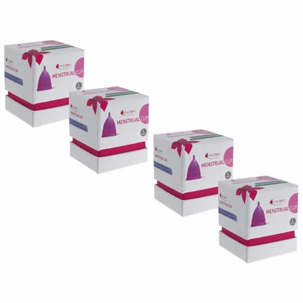 Everteen Large Menstrual Cup For Periods In Women - 4 Packs (30Ml Capacity Each)